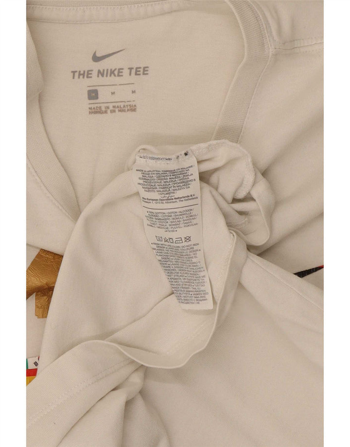 Nike Camiseta gráfica para hombre Top mediano de algodón blanco