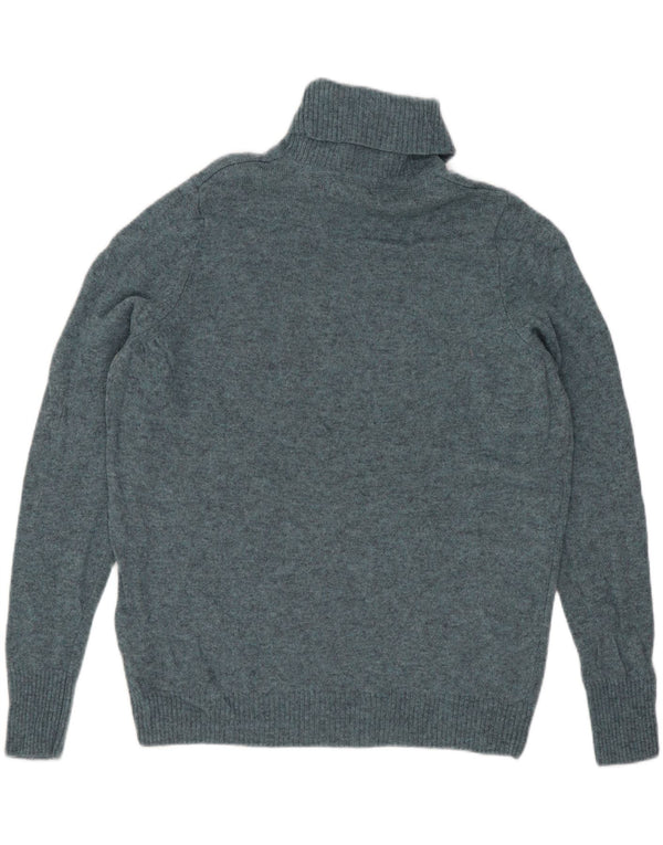 Marks & Spencer Jersey de cuello vuelto para mujer UK 44 Lana azul medio
