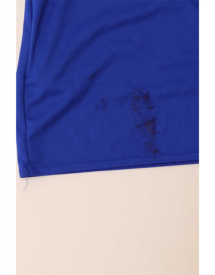 Adidas Mens Climalite Camiseta Top Grande Azul Poliéster