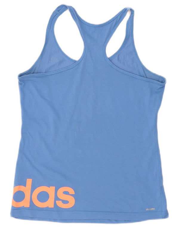 Adidas Mujer Climalite Graphic Chaleco Top Reino Unido 12/14 Azul Medio