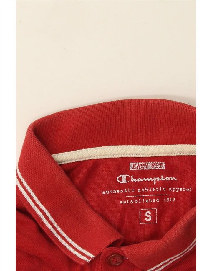 CHAMPION Polo de ajuste fácil para hombre pequeño rojo