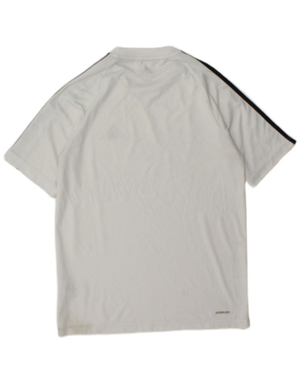 Adidas Mens Aeroready T-Shirt Top Small White Colourblock Polyester