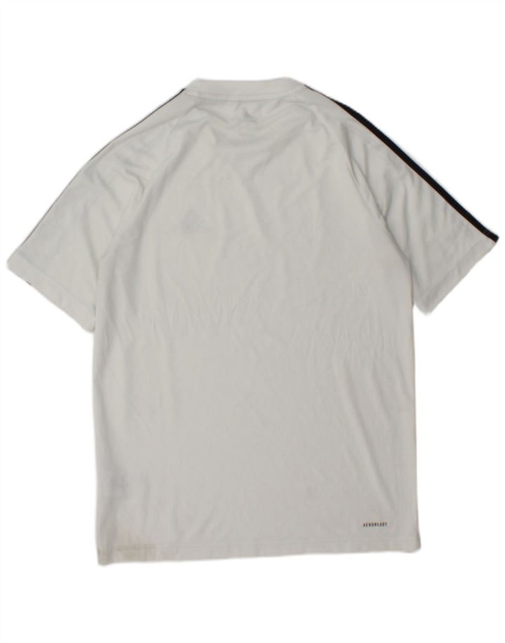 Camiseta Adidas para Hombre Aeroready Top Talla Pequeña Color Blanco a Bloques de Poliéster