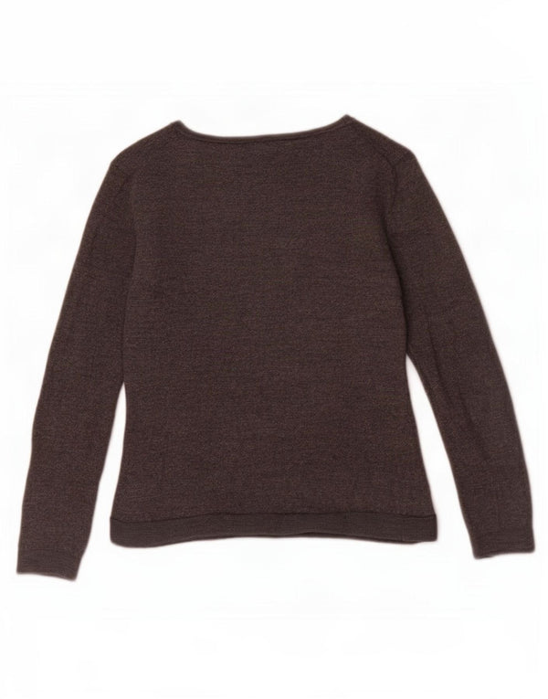 Massimo Dutti Jersey Niña Cuello Barco 7-8 Años Lana Gris