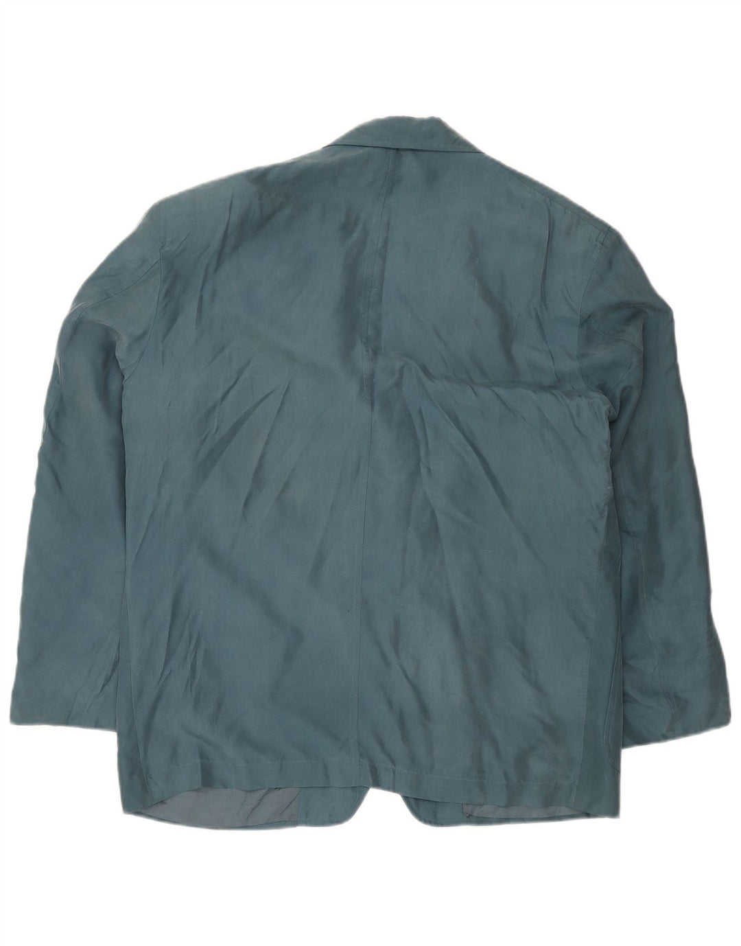 TRUSSARDI Chaqueta tipo blazer de 2 botones para hombre IT 54 2XL Seda azul