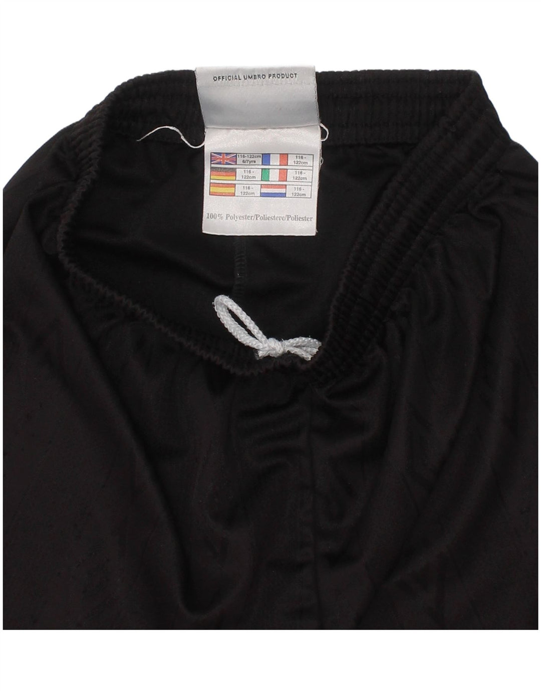 UMBRO Pantalón corto deportivo para niño 6-7 años Negro Poliéster