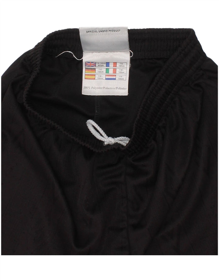 UMBRO Pantalón corto deportivo para niño 6-7 años Negro Poliéster