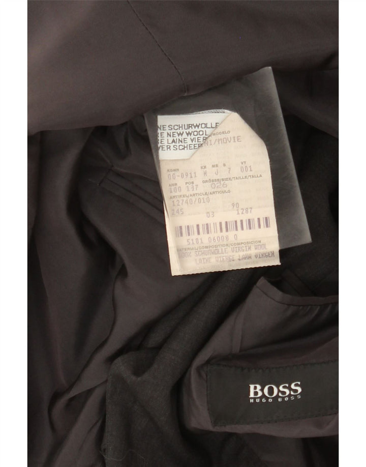 Hugo Boss Chaqueta tipo blazer de 3 botones para hombre Reino Unido 40 Grande Lana gris