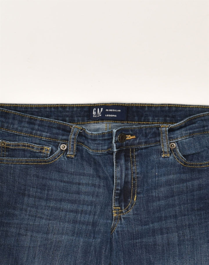 GAP Womens Regular Legging Slim Jeans W28 L25 Navy Blue Cotton | Vintage Gap | Thrift | Second-Hand Gap | Used Clothing | Messina Hembry 
