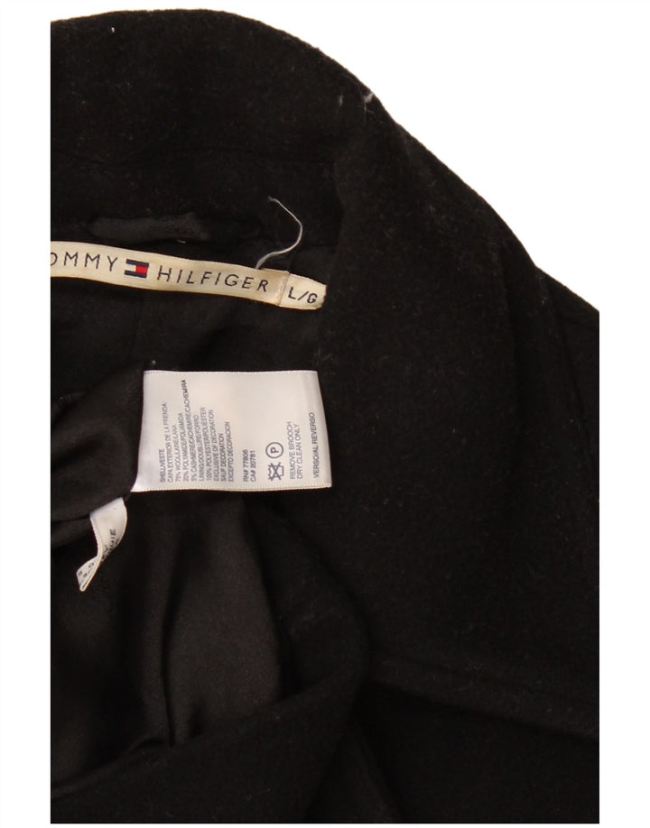 Tommy Hilfiger Chaquetón para Mujer UK 46 Grande Lana Negra