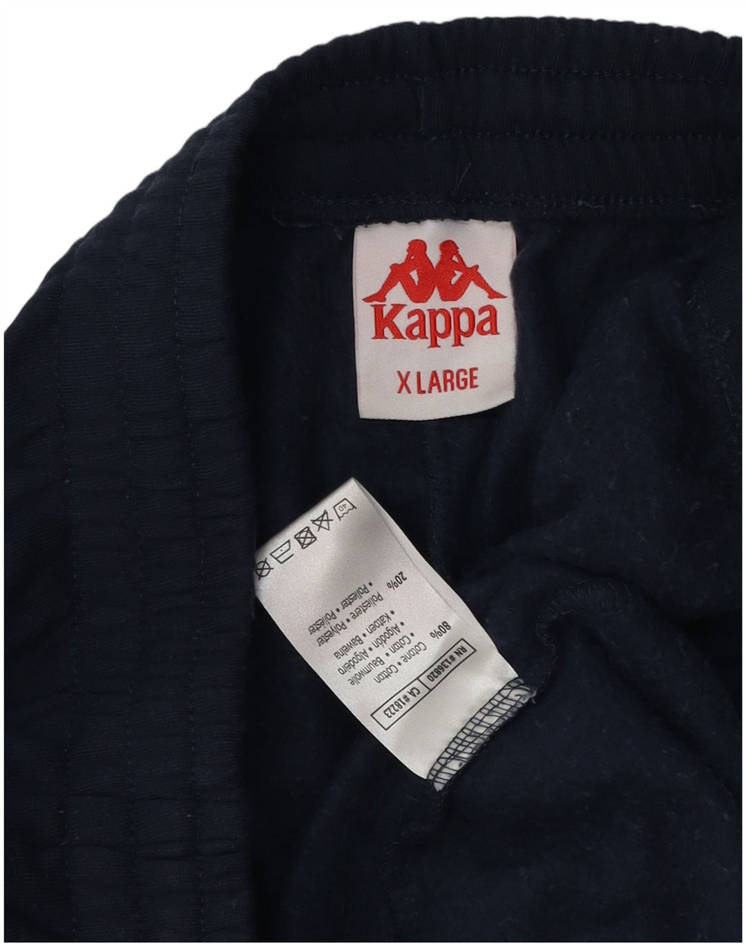 Kappa Hombre Pantalones De Chándal Joggers XL Azul Marino Algodón