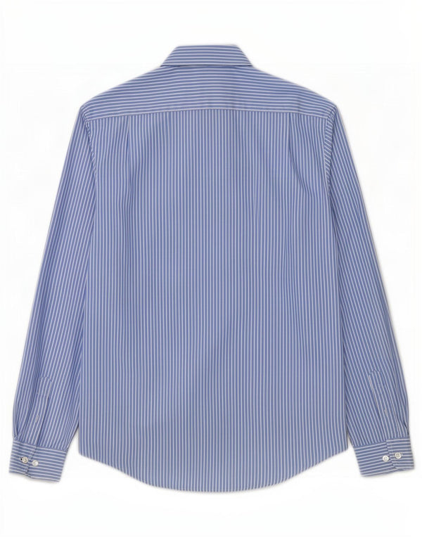 Ivy Oxford Mens Shirt Medium Blue Pinstripe