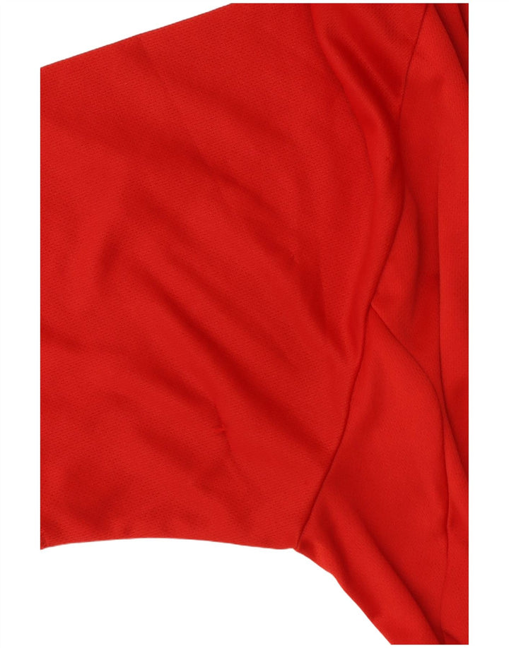ADIDAS Camiseta gráfica Climalite para hombre Top grande poliéster rojo