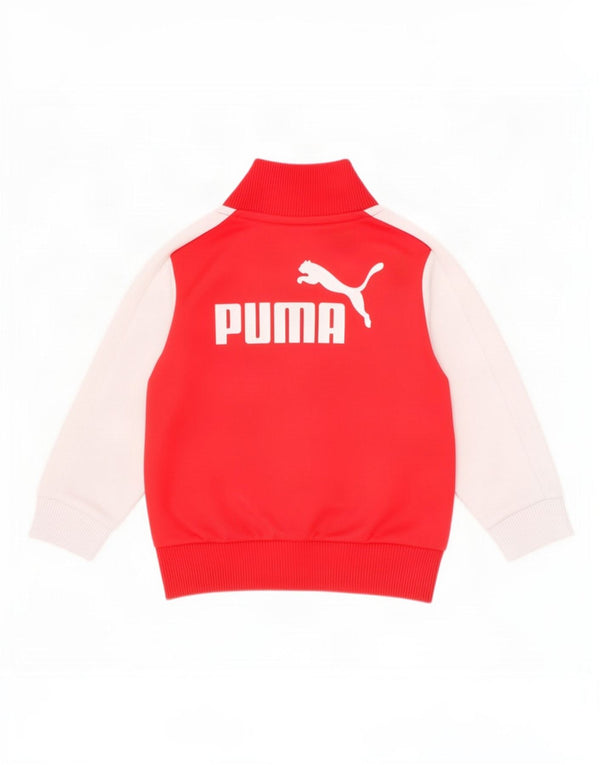 Puma - Chaqueta de chándal gráfica para bebés de 6 a 9 meses, color rojo
