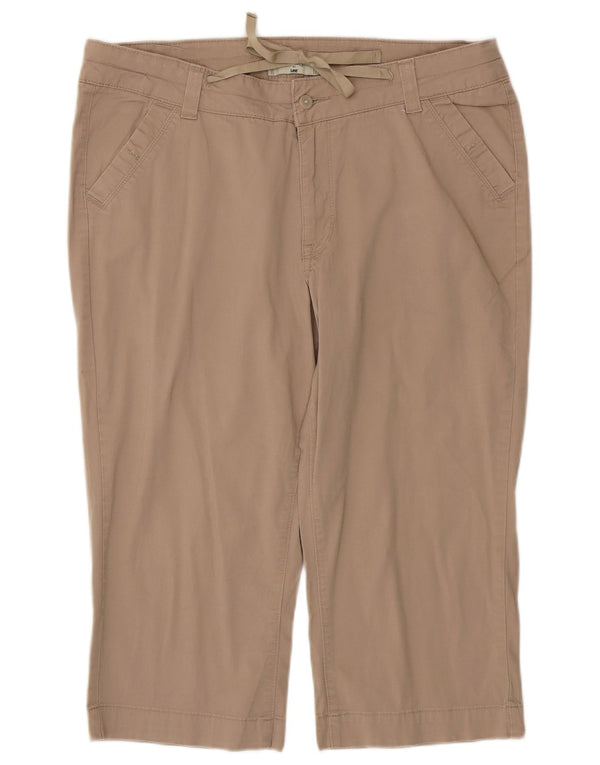 Lee - Pantalones capri rectos para mujer, talla 16, 2XL, W36, L19, algodón beige
