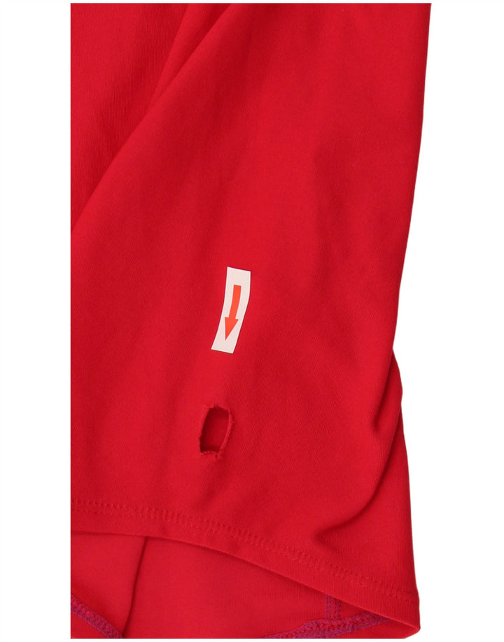 Nike Camiseta para hombre UK 39/41 Medium Rojo Colorblock Poliéster