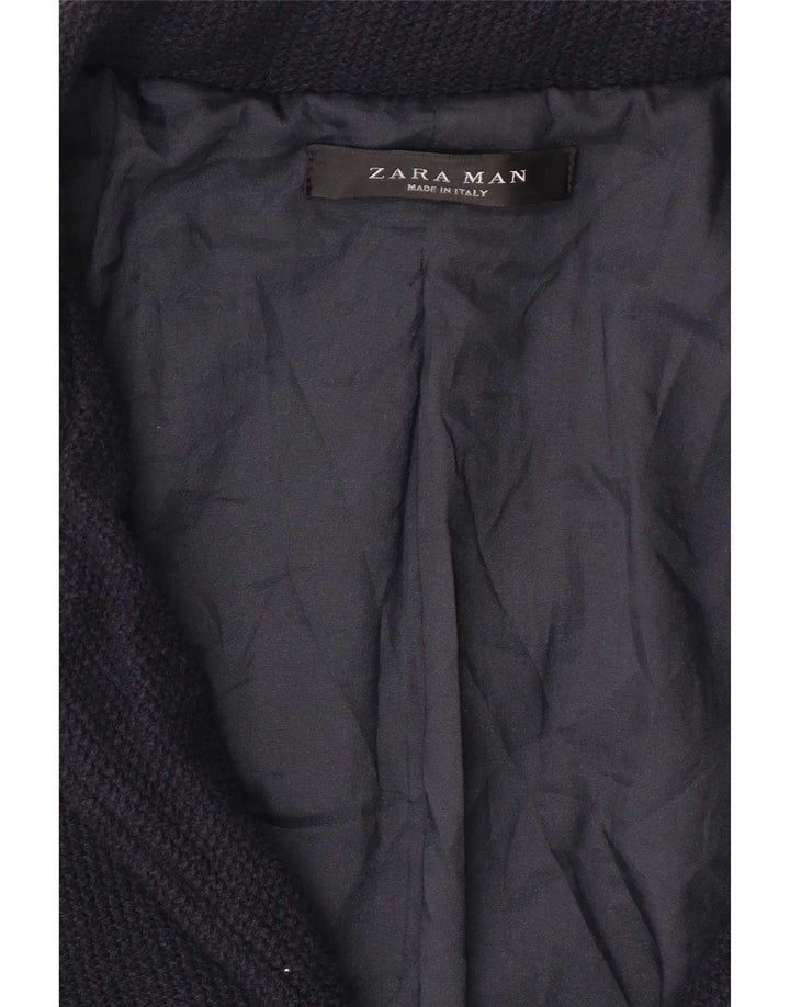 Zara Abrigo para hombre ES 36 Small Azul marino