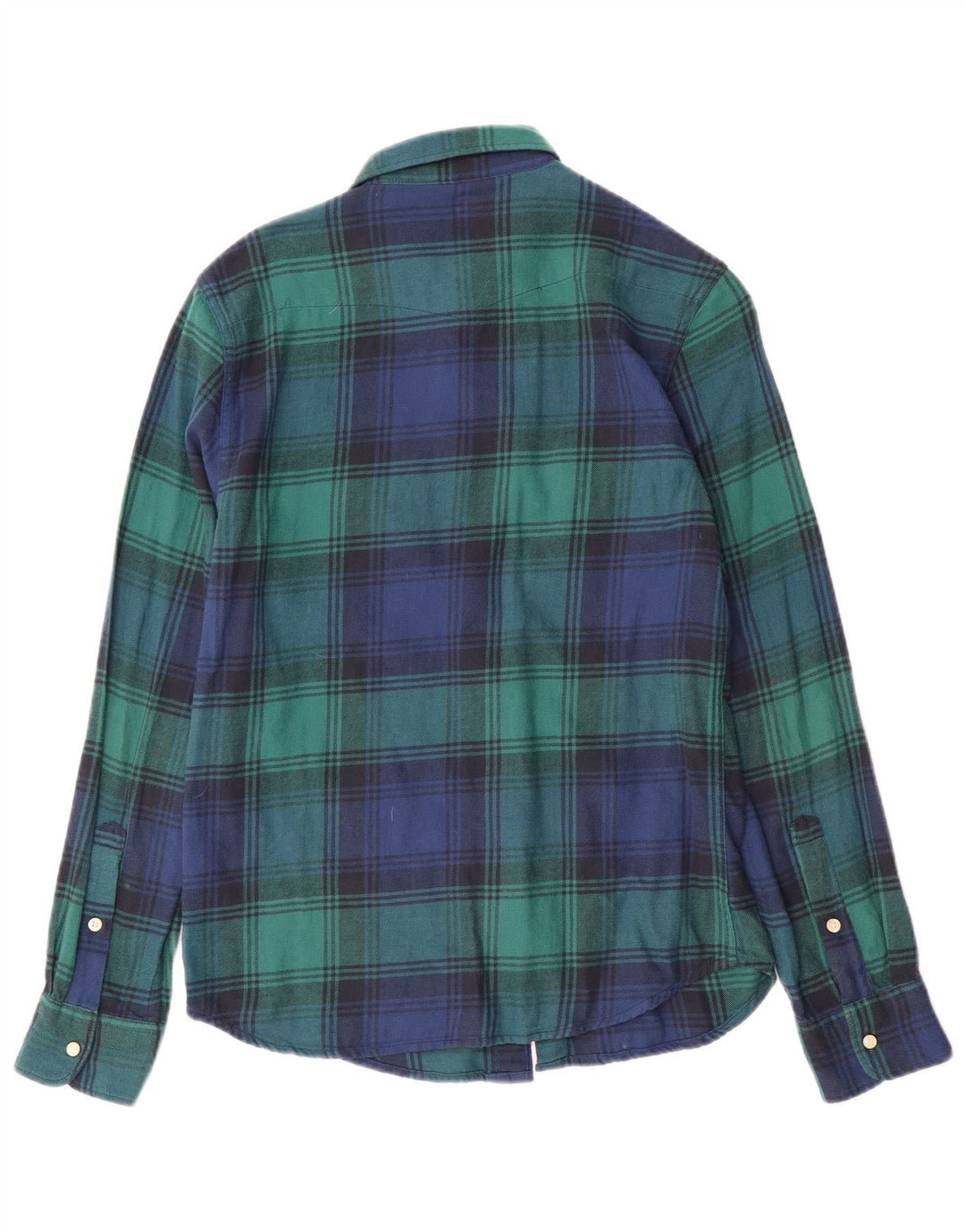 Camisa De Franela De Algodón A Cuadros Verde Pequeño Lee Hombre