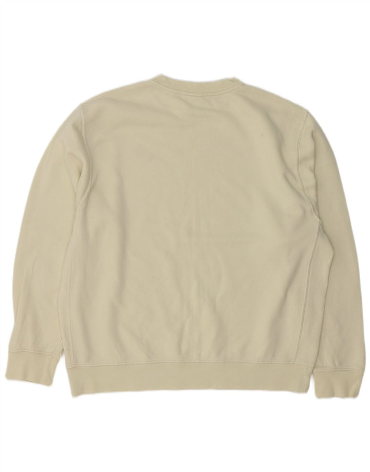 Nike - Sudadera tipo jersey para hombre, talla grande, color blanco roto, algodón