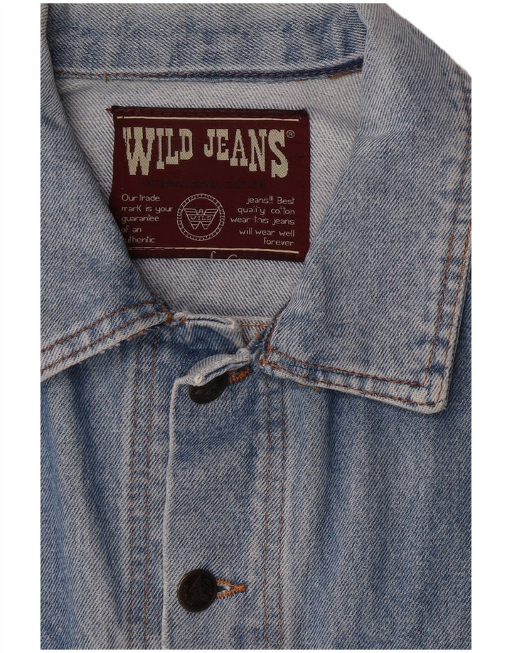 Wild Jeans Chaqueta Vaquera para Hombre UK 38 Azul Medio