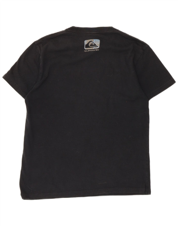 Quiksilver - Camiseta gráfica para hombre, talla pequeña, color negro