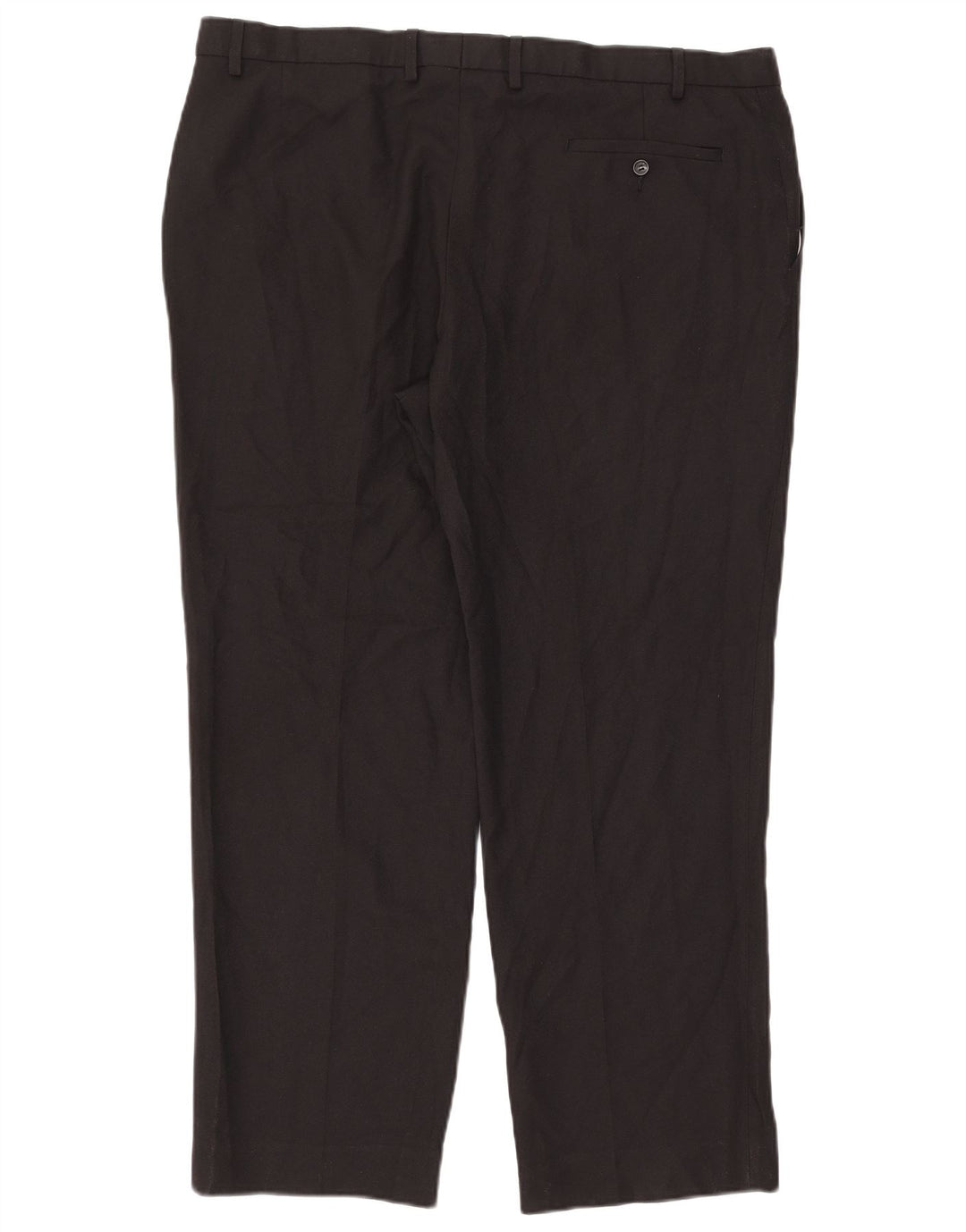 Marks & Spencer Pantalón de traje recto para hombre W42 L31 Poliéster negro