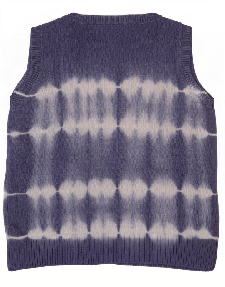 Camiseta sin mangas para mujer de White Stuff, talla pequeña, algodón azul teñido anudado