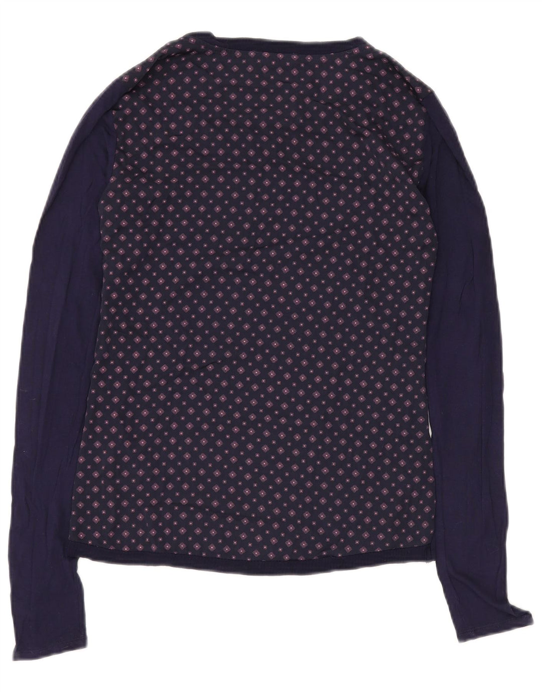 Tommy Hilfiger Top para mujer de manga larga UK 40 Medio azul marino geométrico