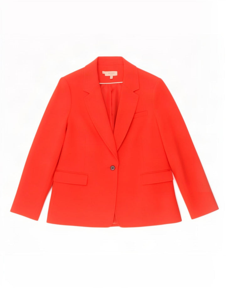 Hobbs Chaqueta tipo blazer con 1 botón para mujer UK 40 XL Poliéster rojo