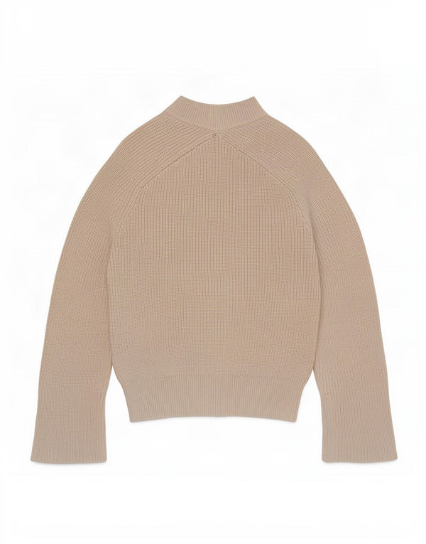 Calvin Klein Jeans Suéter Suelto con Cuello Alto para Mujer UK 6 XS Beig