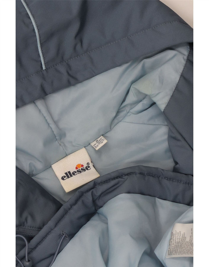Ellesse Chaqueta anorak con capucha para hombre ES 38 Poliéster color block gris medio