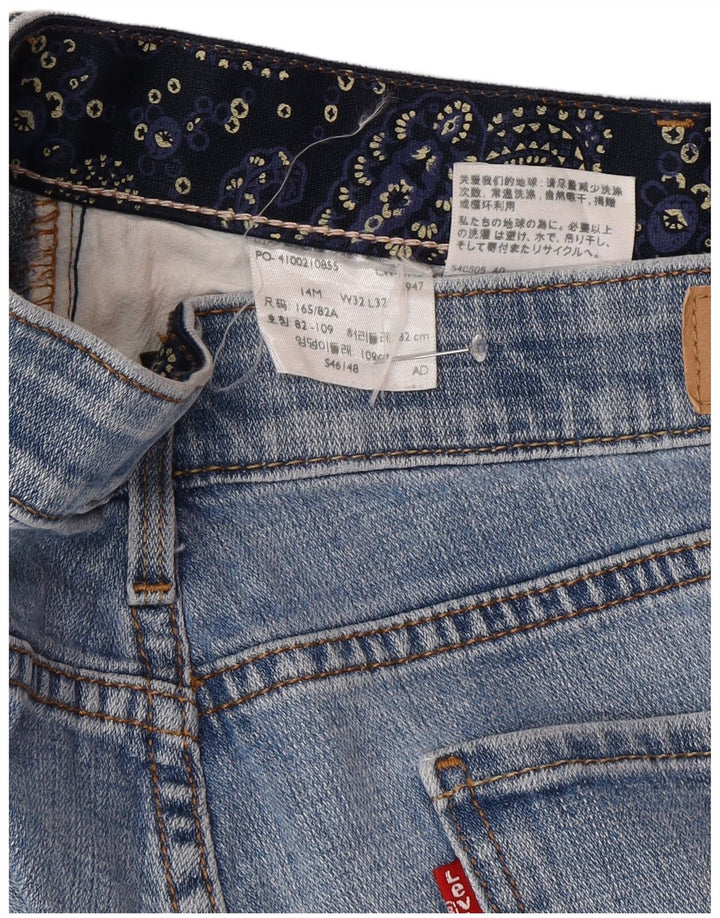 Levi's Jeans rectos 525 para mujer US 14 XL W32 L32 Azul