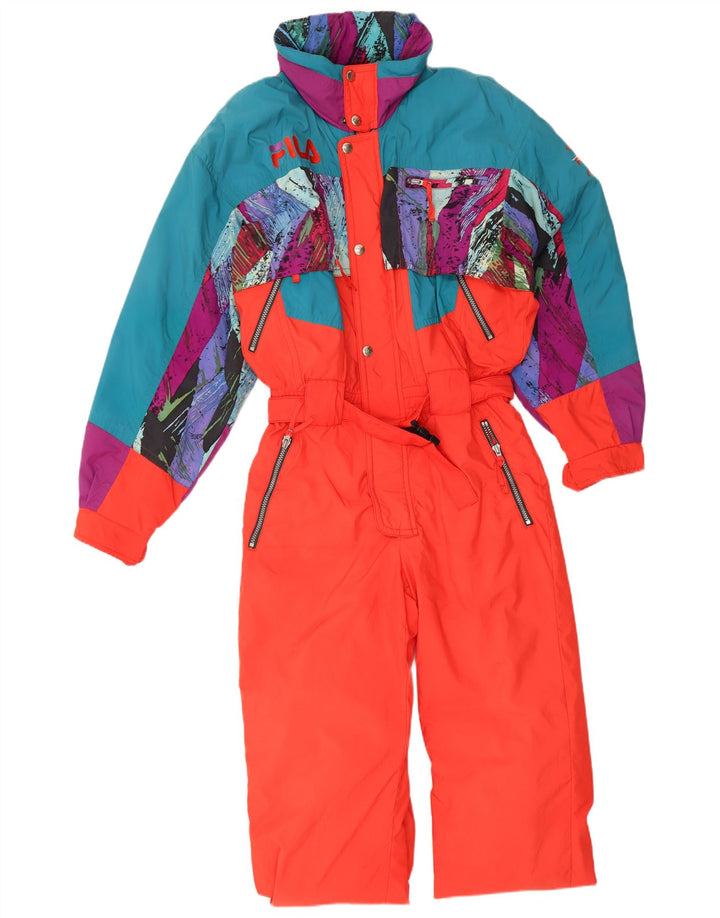 Fila Mono de esquí para hombre IT 48 Poliamida con bloques de color rojo mediano