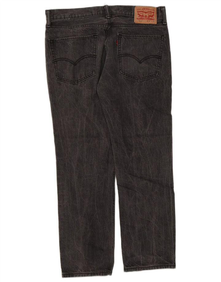 Levi's Hombre 511 Slim Jeans W36 L28 Algodón Gris