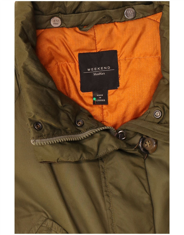Max Mara Chaqueta acolchada de fin de semana para mujer UK 44 Poliéster caqui mediano