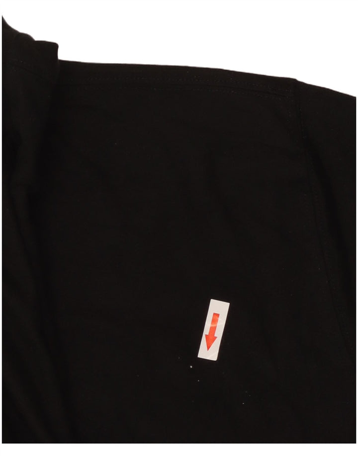 H&M Camiseta corta para mujer UK 44 Mediana Algodón negro