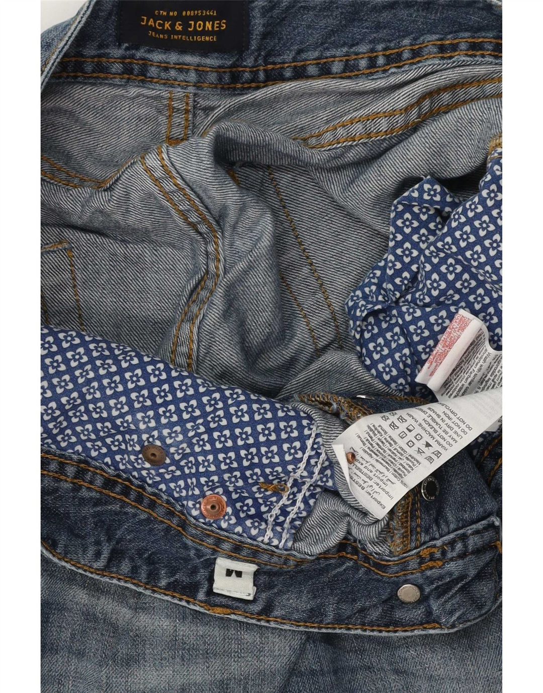 Jack & Jones Hombre Pantalones Cortos De Mezclilla De Corte Regular Medio W32 Algodón Azul