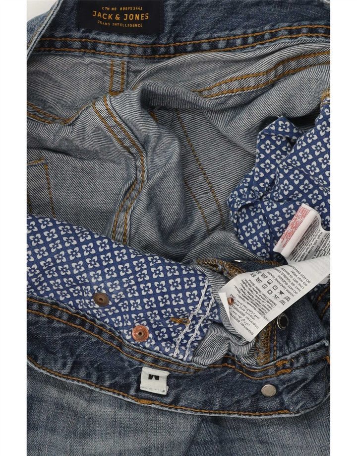 Jack & Jones Hombre Pantalones Cortos De Mezclilla De Corte Regular Medio W32 Algodón Azul