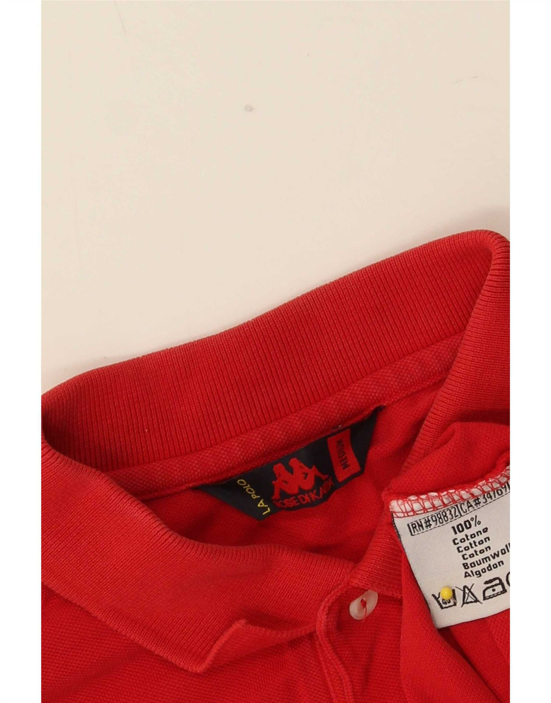 Polo Kappa Hombre Algodón Rojo Medio