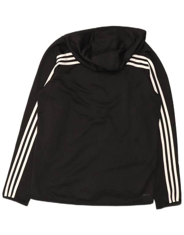 Adidas Mens Climalite Zip Sudadera con capucha suéter grande negro poliéster