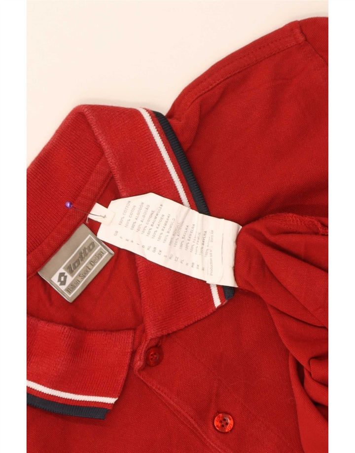 Polo Lotto Hombre Grande Rojo Algodón