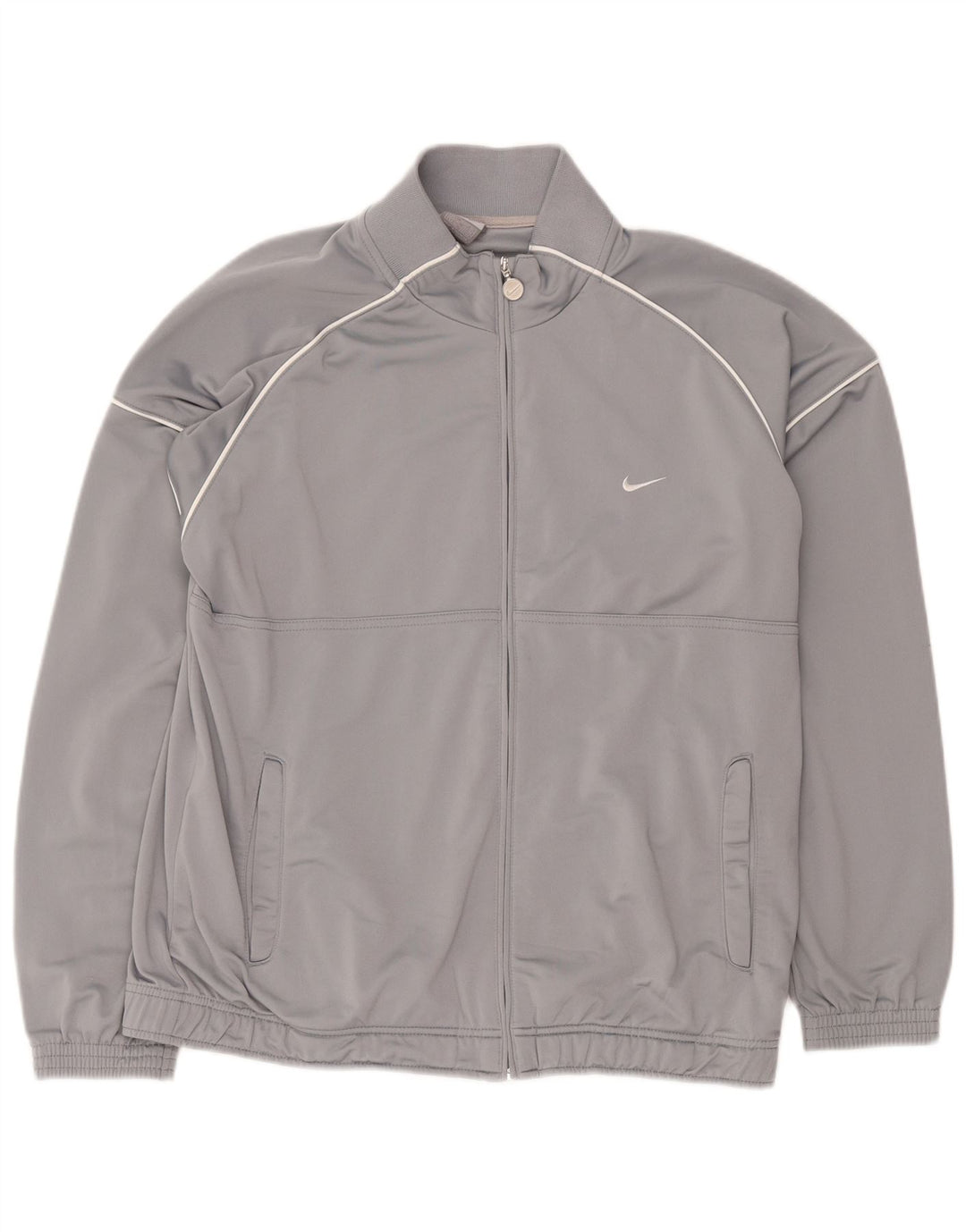 Nike - Chaqueta de chándal para hombre, talla 41/43, poliéster gris grande