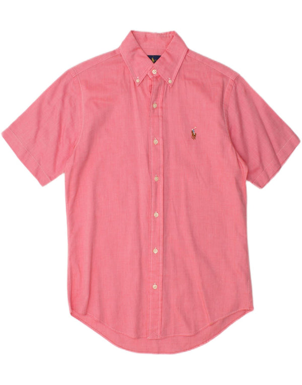 Ralph Lauren Camisa De Manga Corta Para Hombre XS Algodón Rosa