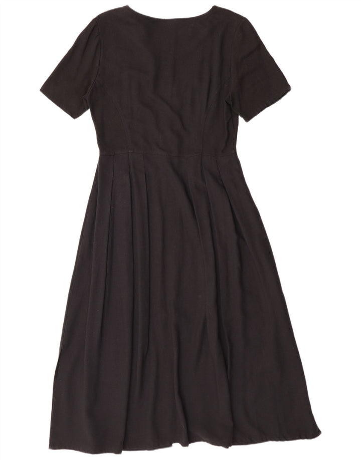 TREND Vestido largo para mujer UK 10 Small Viscosa negra