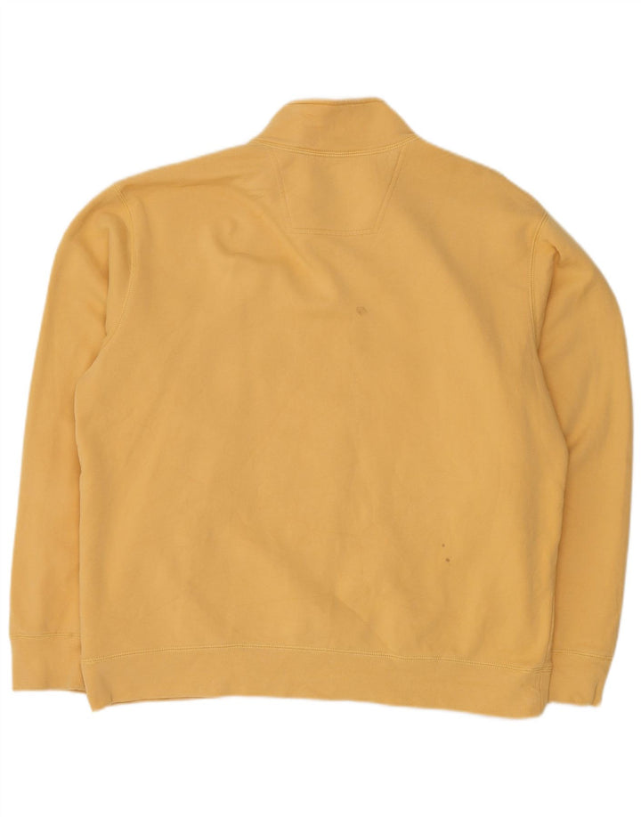 Eddie Bauer - Sudadera con cuello y cremallera para hombre, talla grande, algodón amarillo