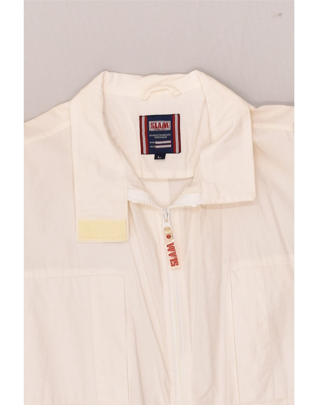 SLAM Womens Utility Jacket UK 14 Large White Cotton | Vintage Slam | Thrift | Second-Hand Slam | Used Clothing | Messina Hembry 