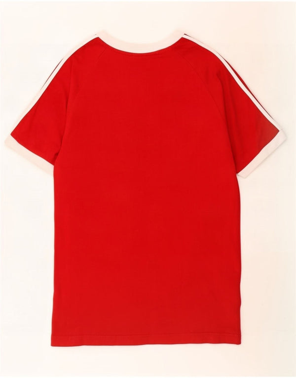 Adidas Hombre Camiseta Top Medium Rojo Colorblock Algodón