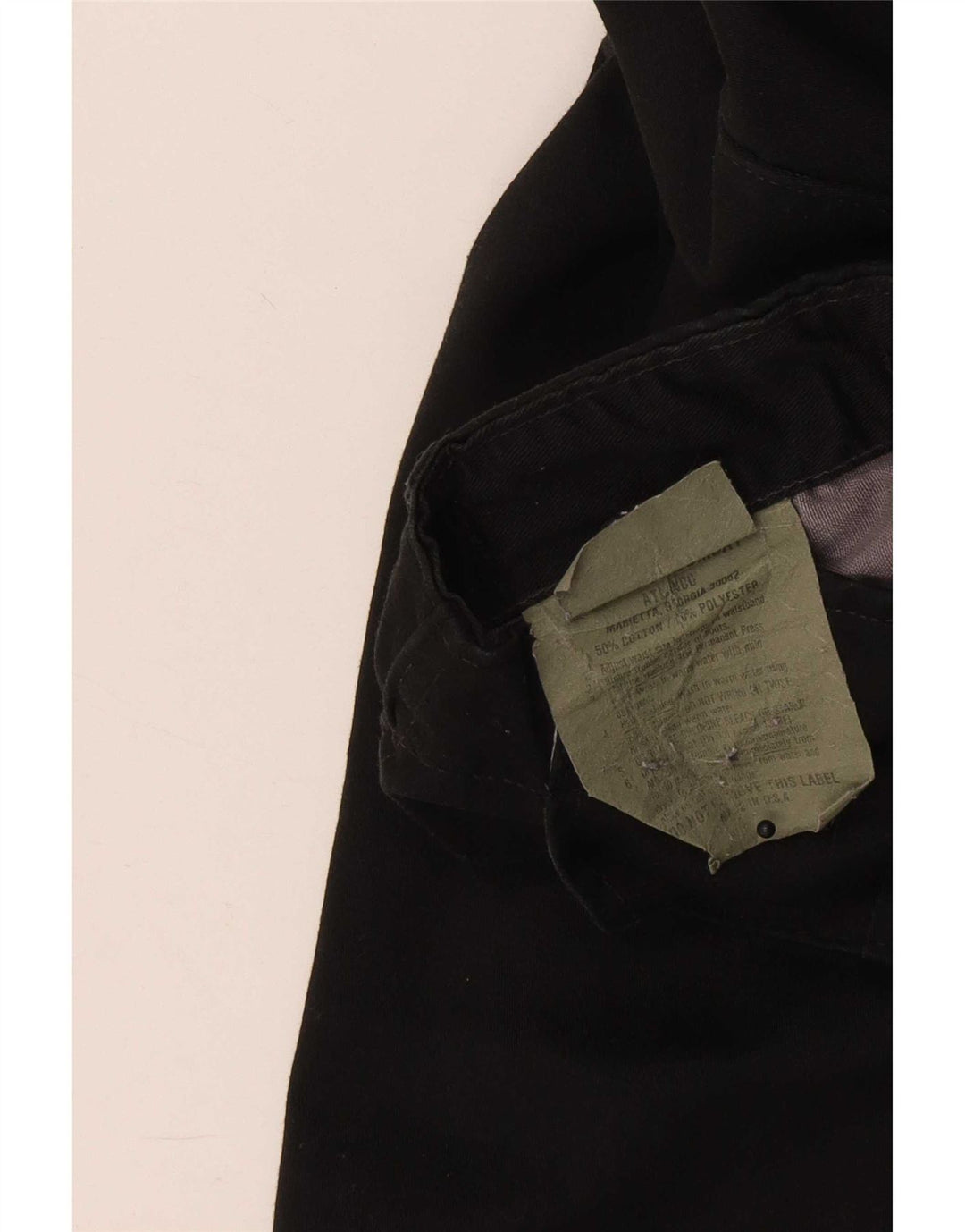 Vintage mujer regular cargo pantalones pequeños W28 L30 algodón negro