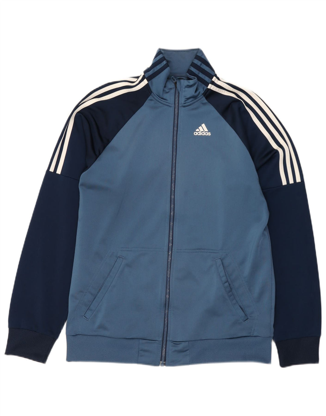 Adidas - Chaqueta de chándal para hombre, talla 42/44, color azul medio, poliéster