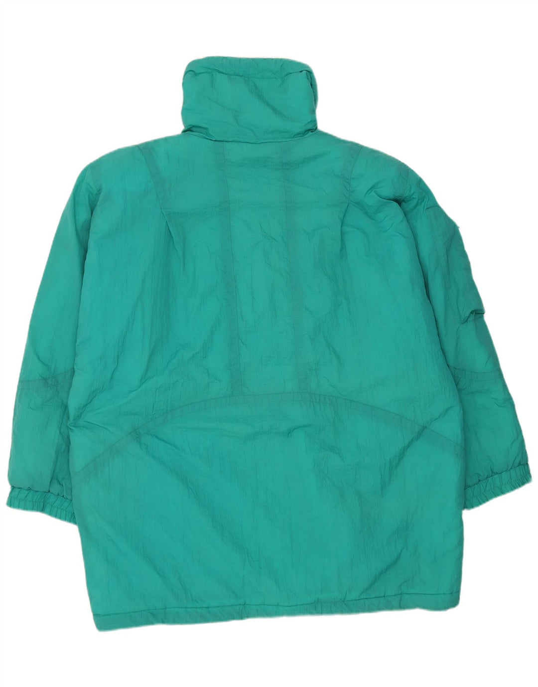 Vintage mujer abrigo acolchado de gran tamaño EU 46 XL Nylon verde
